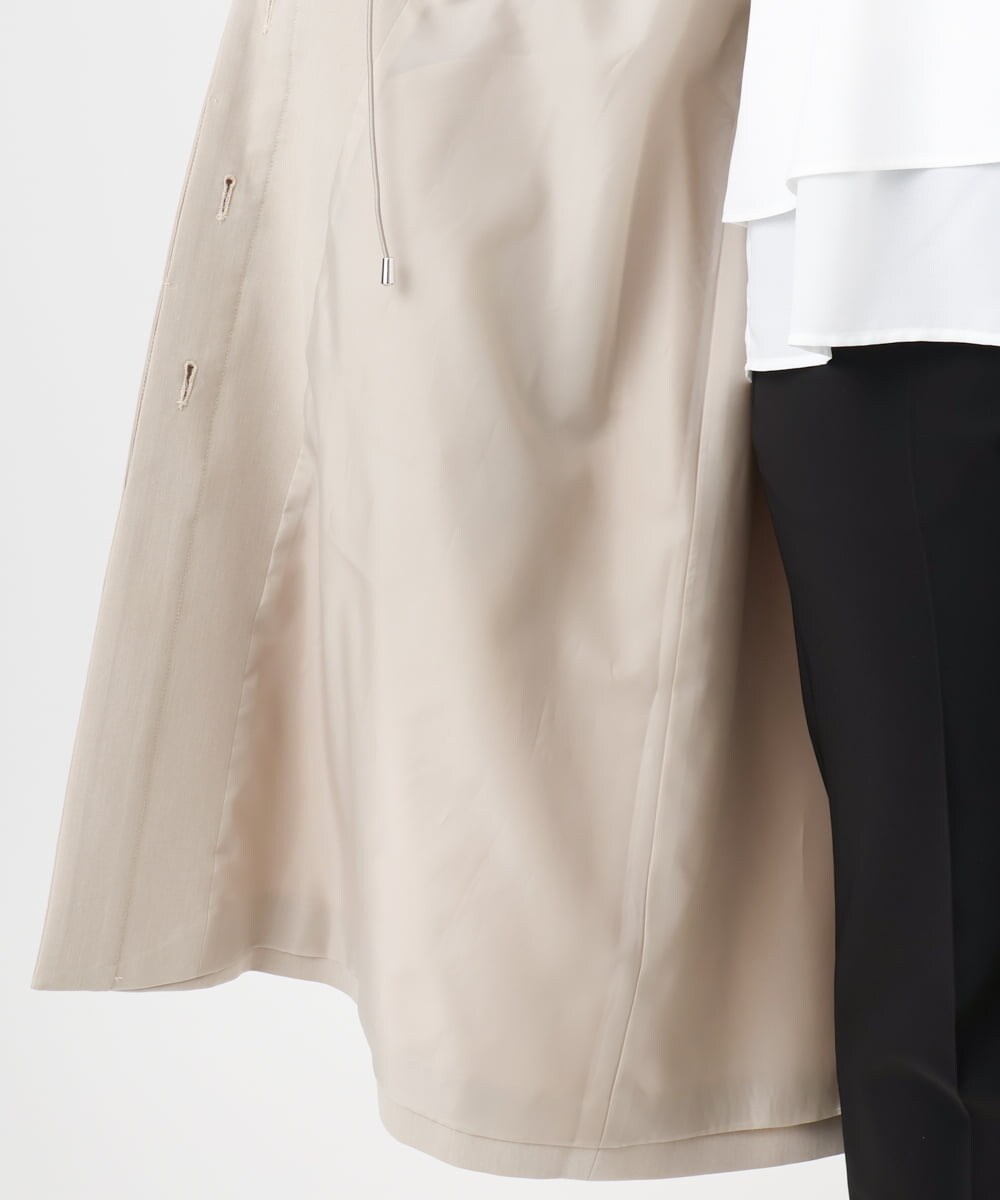 OLUBD09239 eur3(エウルキューブ) 【大きいサイズ】ノーカラートレンチコート ベージュ(82)