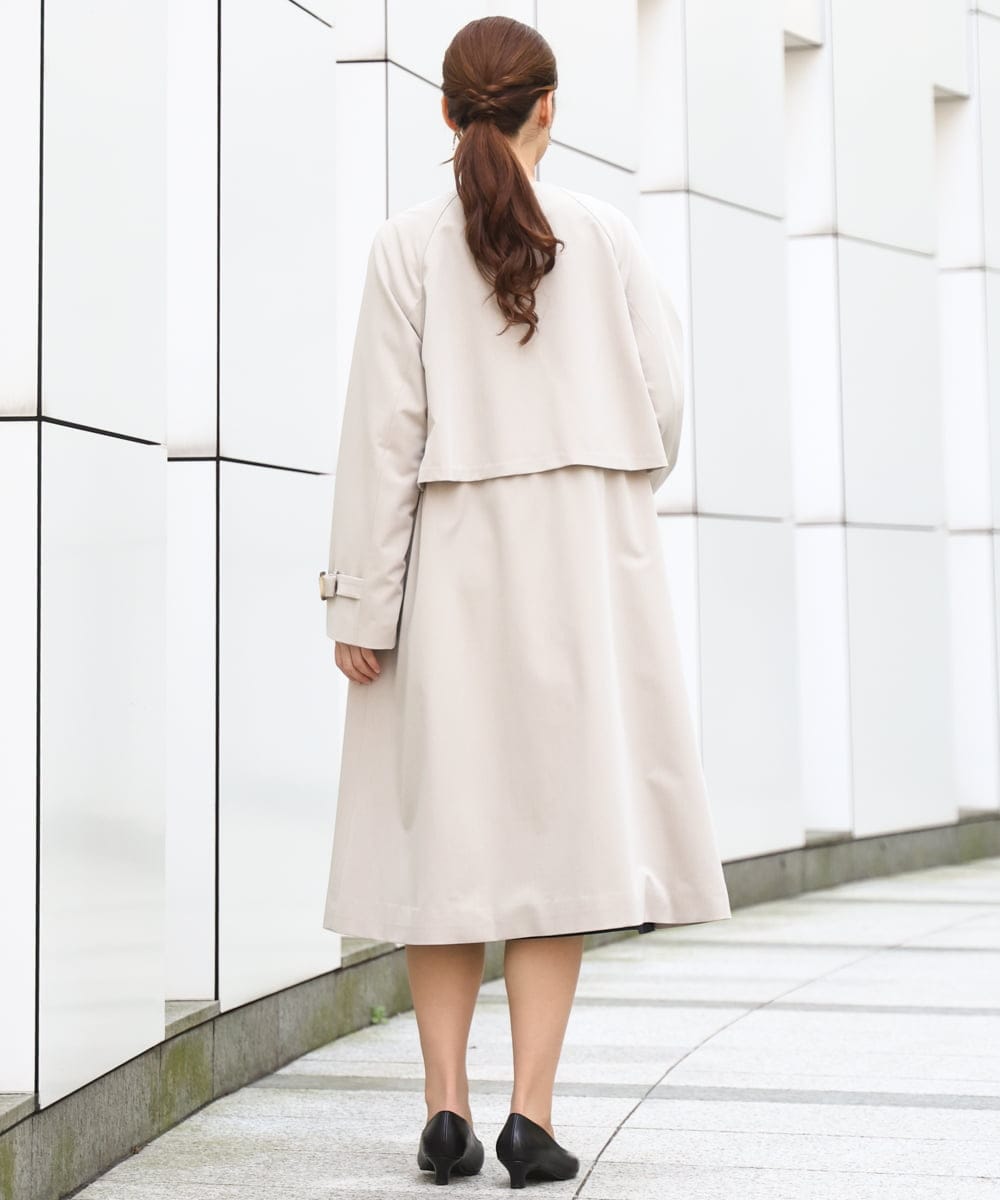 OLUBD09239 eur3(エウルキューブ) 【大きいサイズ】ノーカラートレンチコート ベージュ(82)