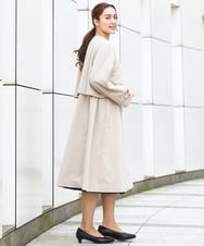 OLUBD09239 eur3(エウルキューブ) 【大きいサイズ】ノーカラートレンチコート ベージュ(82)