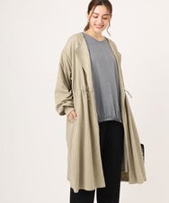 OLULA05199 eur3(エウルキューブ) 【大きいサイズ】ノーカラーロングコート ベージュ(82)