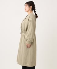 OLULA05199 eur3(エウルキューブ) 【大きいサイズ】ノーカラーロングコート ベージュ(82)