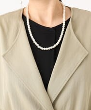 OLULA05199 eur3(エウルキューブ) 【大きいサイズ】ノーカラーロングコート ベージュ(82)