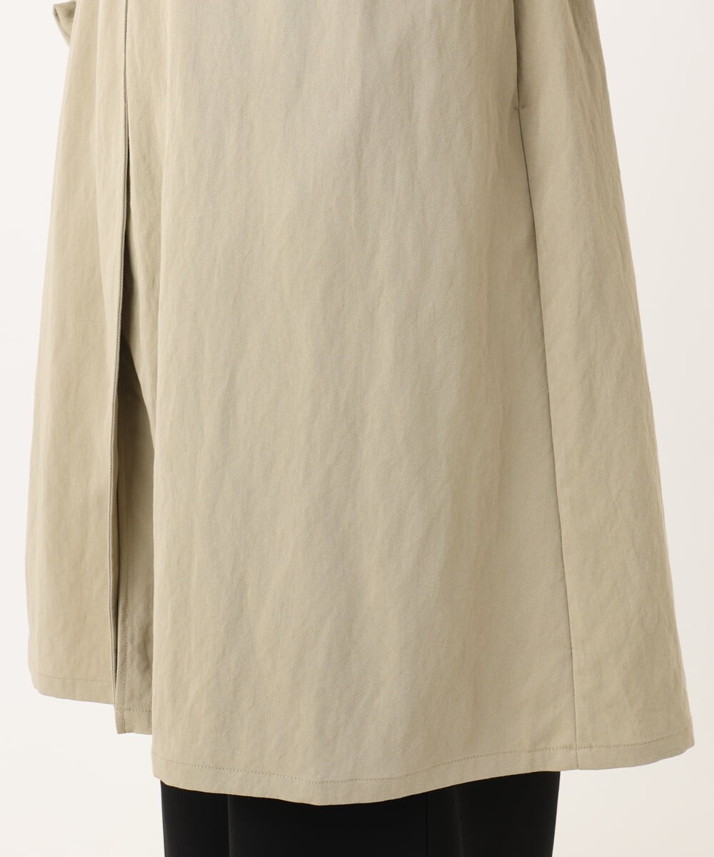 OLULA05199 eur3(エウルキューブ) 【大きいサイズ】ノーカラーロングコート ベージュ(82)
