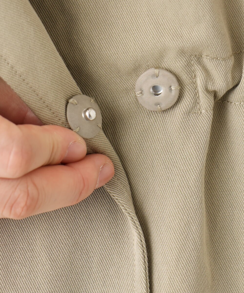 OLULA05199 eur3(エウルキューブ) 【大きいサイズ】ノーカラーロングコート ベージュ(82)