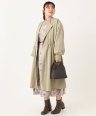 OLULA05199 eur3(エウルキューブ) 【大きいサイズ】ノーカラーロングコート ベージュ(82)