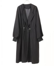 OLULA05199 eur3(エウルキューブ) 【大きいサイズ】ノーカラーロングコート ブラック(94)