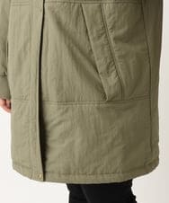 OLULS02259 eur3(エウルキューブ) 【大きいサイズ】ナイロンワッシャー中綿スタンドコート カーキ(36)