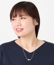 OZ2AD43039 eur3(エウルキューブ) メタル×パールワントップネックレス シルバー