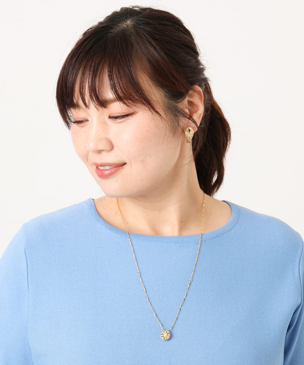 OZ2DD03039 eur3(エウルキューブ) レース風サークルモチーフネックレス ゴールド