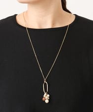 OZ2DD04039 eur3(エウルキューブ) メタルサークルパールモチーフネックレス ゴールド