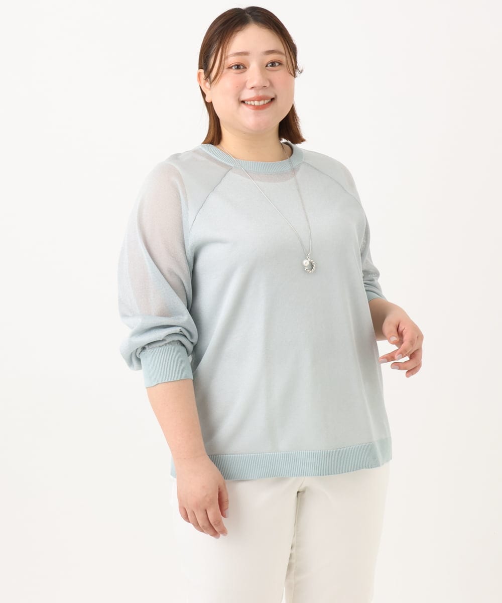 OZ2FA11039 eur3(エウルキューブ) メタルサークルパールロングネックレス シルバー(96)