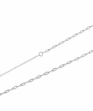 OZ2FD12039 eur3(エウルキューブ) メタルドロップチェーンステンレスネックレス シルバー