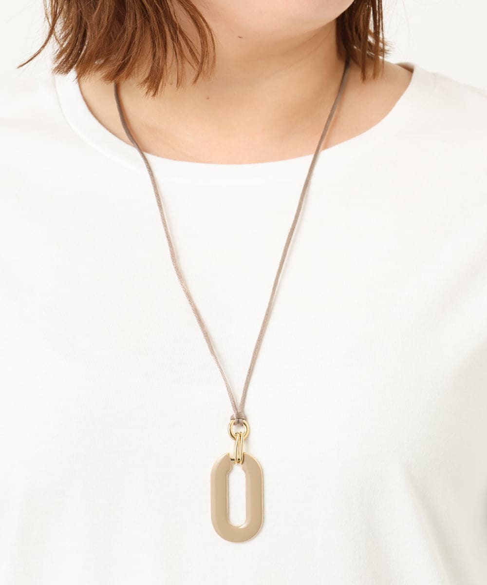 OZ2JA27039 eur3(エウルキューブ) 2WAYオーバルネックレス ベージュ(82)