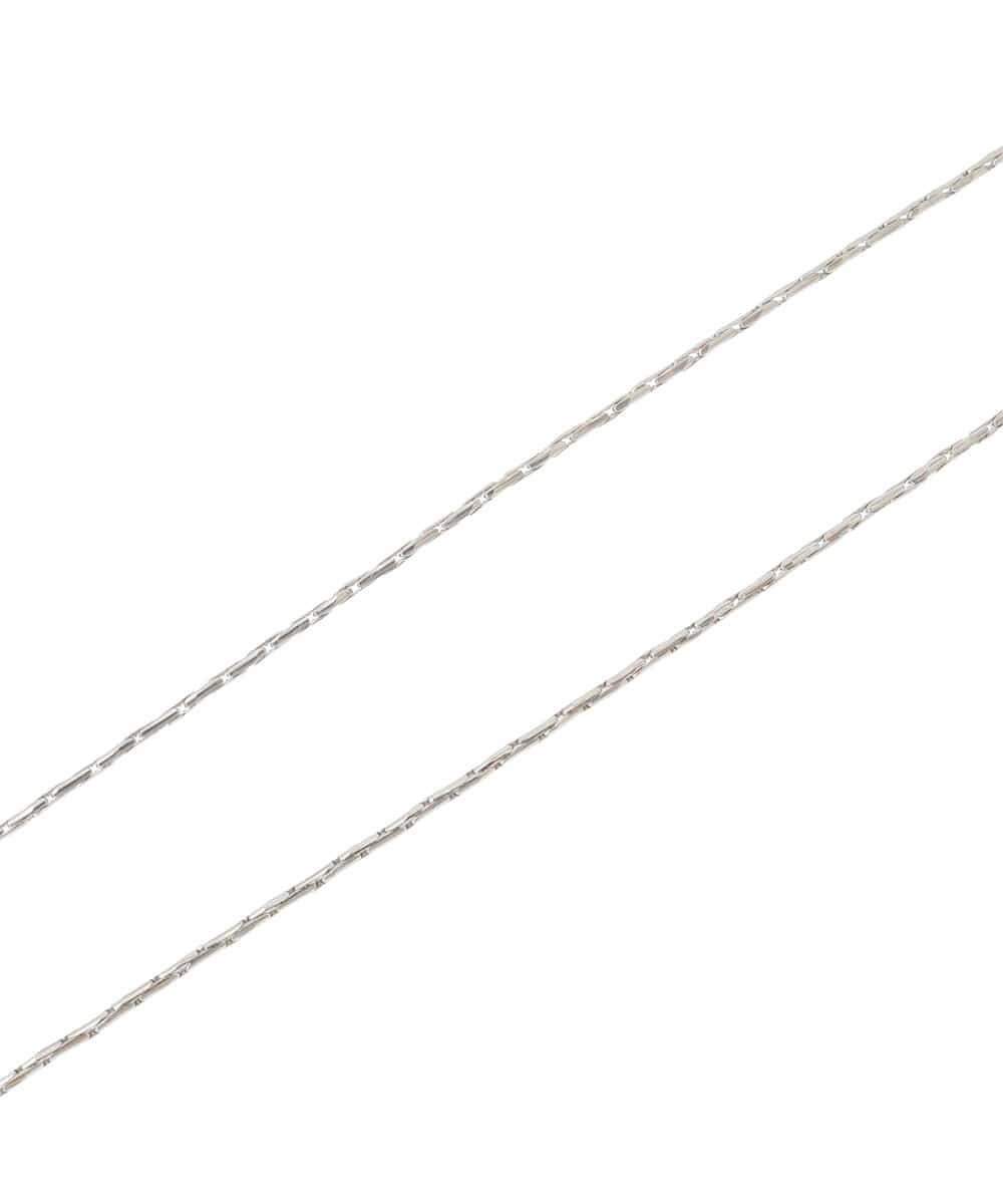 OZ2JD21039 eur3(エウルキューブ) パール調ループモチーフロングネックレス シルバー