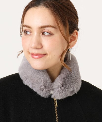 OZ3AD13039 eur3 ビジューポイントフェイクファーカラー