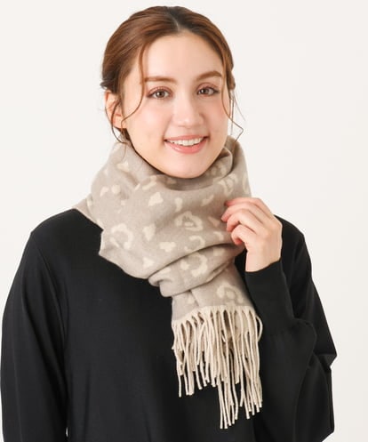 OZ3LA07039 eur3 レオパードフリンジマフラー
