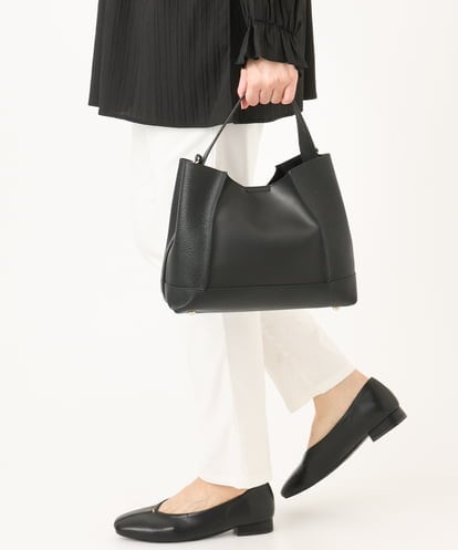 OZ5AD27079 eur3 【2WAY/通勤】切り替えデザインフェイクレザーハンドバッグ