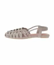 OZ6GD05089 eur3(エウルキューブ) カットワークレースアップパンプス モカ