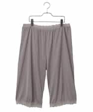 OZUGD05039 eur3(エウルキューブ) 【大きいサイズ/裾ゴム入り】レースジョイントペチパンツ グレージュ