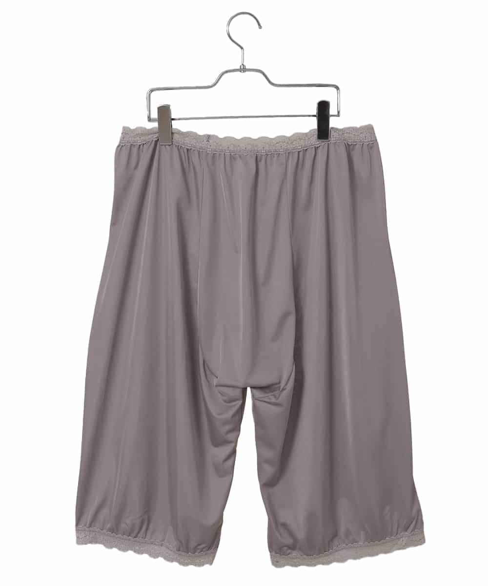 OZUGD05039 eur3(エウルキューブ) 【大きいサイズ/裾ゴム入り】レースジョイントペチパンツ グレージュ
