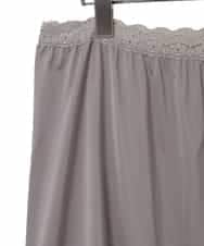 OZUGD05039 eur3(エウルキューブ) 【大きいサイズ/裾ゴム入り】レースジョイントペチパンツ グレージュ