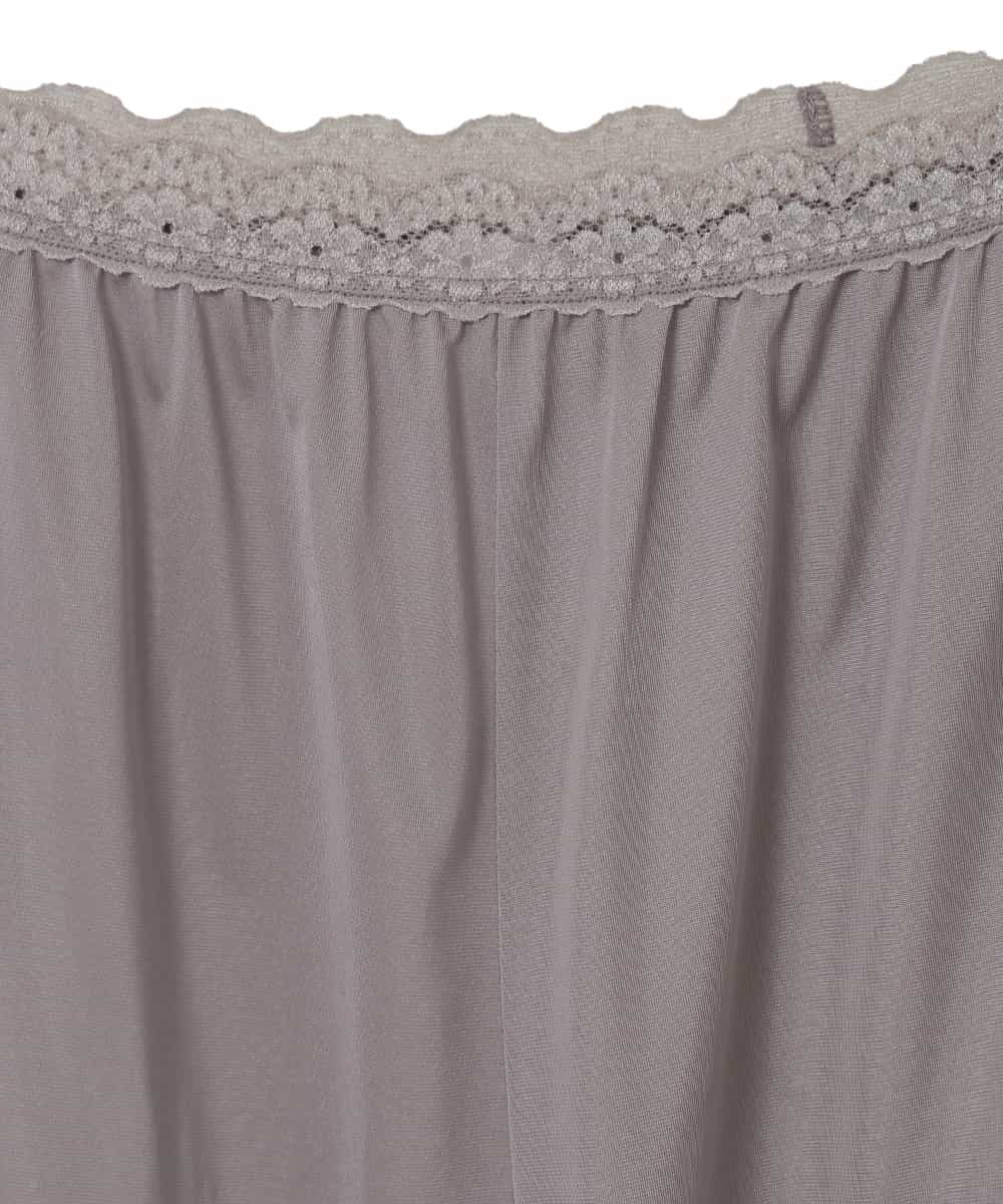 OZUGD05039 eur3(エウルキューブ) 【大きいサイズ/裾ゴム入り】レースジョイントペチパンツ グレージュ