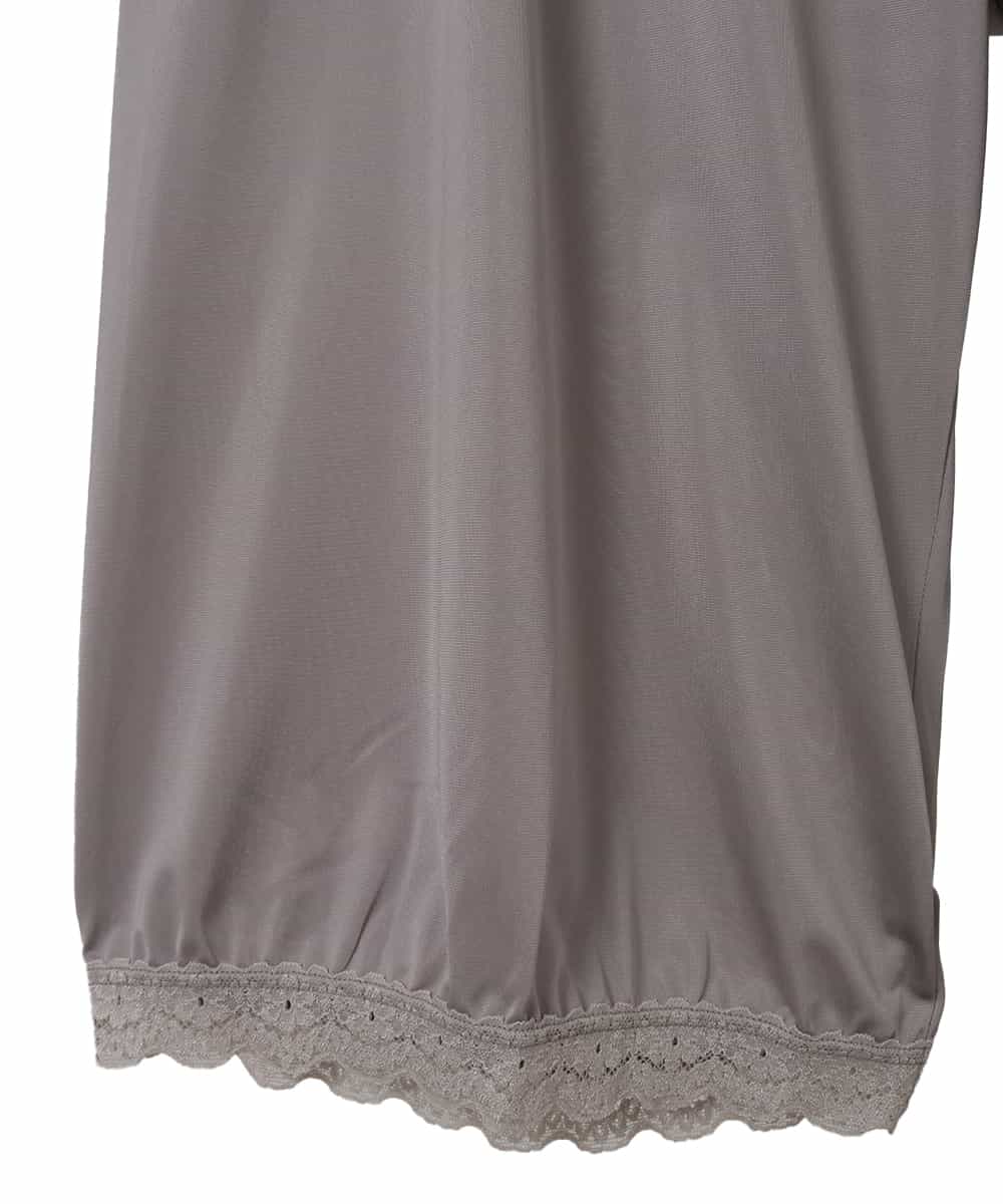 OZUGD05039 eur3(エウルキューブ) 【大きいサイズ/裾ゴム入り】レースジョイントペチパンツ グレージュ