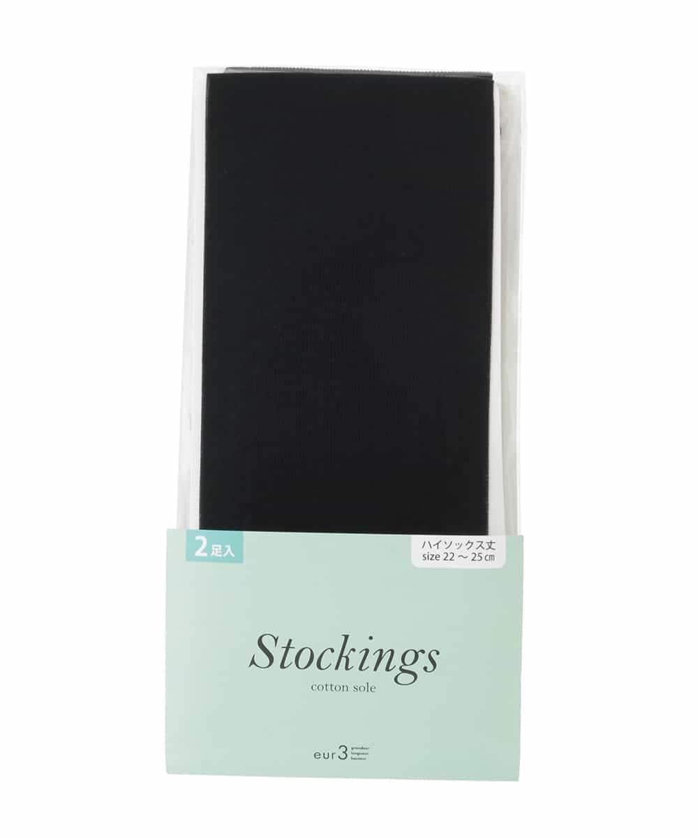 OZYHD21014 eur3(エウルキューブ) コットンソールハイソックス ブラック