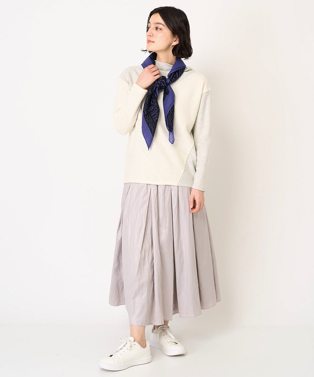 PF3AB56130 GEORGES RECH(小さいサイズ)(メゾン ドゥ サンク) GRロゴ大判ウールスカーフ マスタード