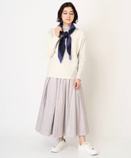 PF3AB56130 GEORGES RECH(小さいサイズ)(メゾン ドゥ サンク) GRロゴ大判ウールスカーフ マスタード