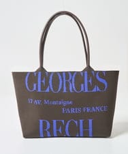 PF5AD01150 GEORGES RECH(小さいサイズ)(メゾン ドゥ サンク) ロゴニットトートバッグ ブラウン系