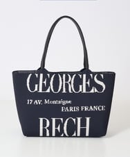 PF5AD01150 GEORGES RECH(小さいサイズ)(メゾン ドゥ サンク) ロゴニットトートバッグ ブラウン系