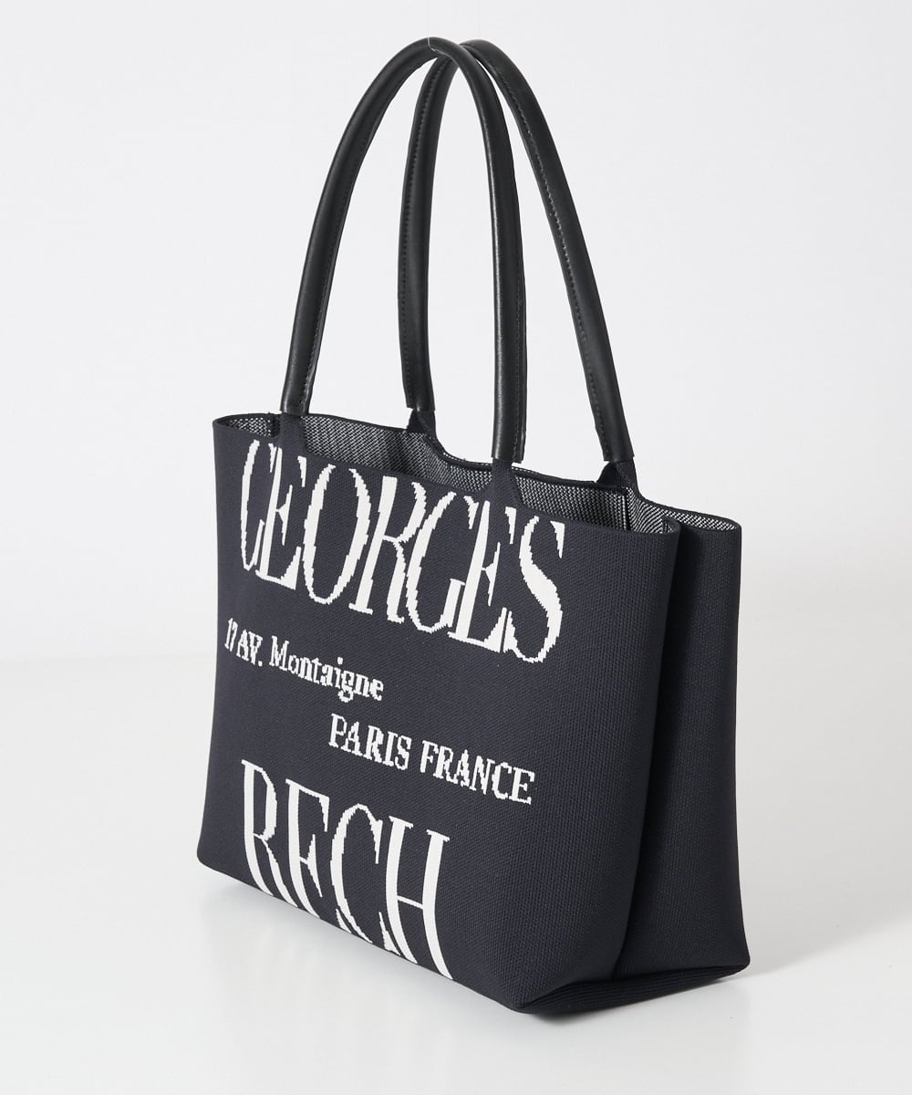 PF5AD01150 GEORGES RECH(小さいサイズ)(メゾン ドゥ サンク) ロゴニットトートバッグ ブラウン系