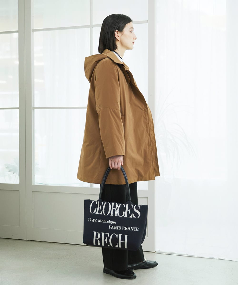 PF5AD01150 GEORGES RECH(小さいサイズ)(メゾン ドゥ サンク) ロゴニットトートバッグ ブラウン系