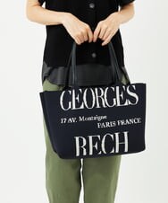 PF5AD01150 GEORGES RECH(小さいサイズ)(メゾン ドゥ サンク) ロゴニットトートバッグ ブラウン系