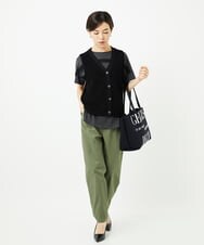 PF5AD01150 GEORGES RECH(小さいサイズ)(メゾン ドゥ サンク) ロゴニットトートバッグ ブラウン系