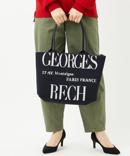 PF5AD01150 GEORGES RECH(小さいサイズ) ロゴニットトートバッグ