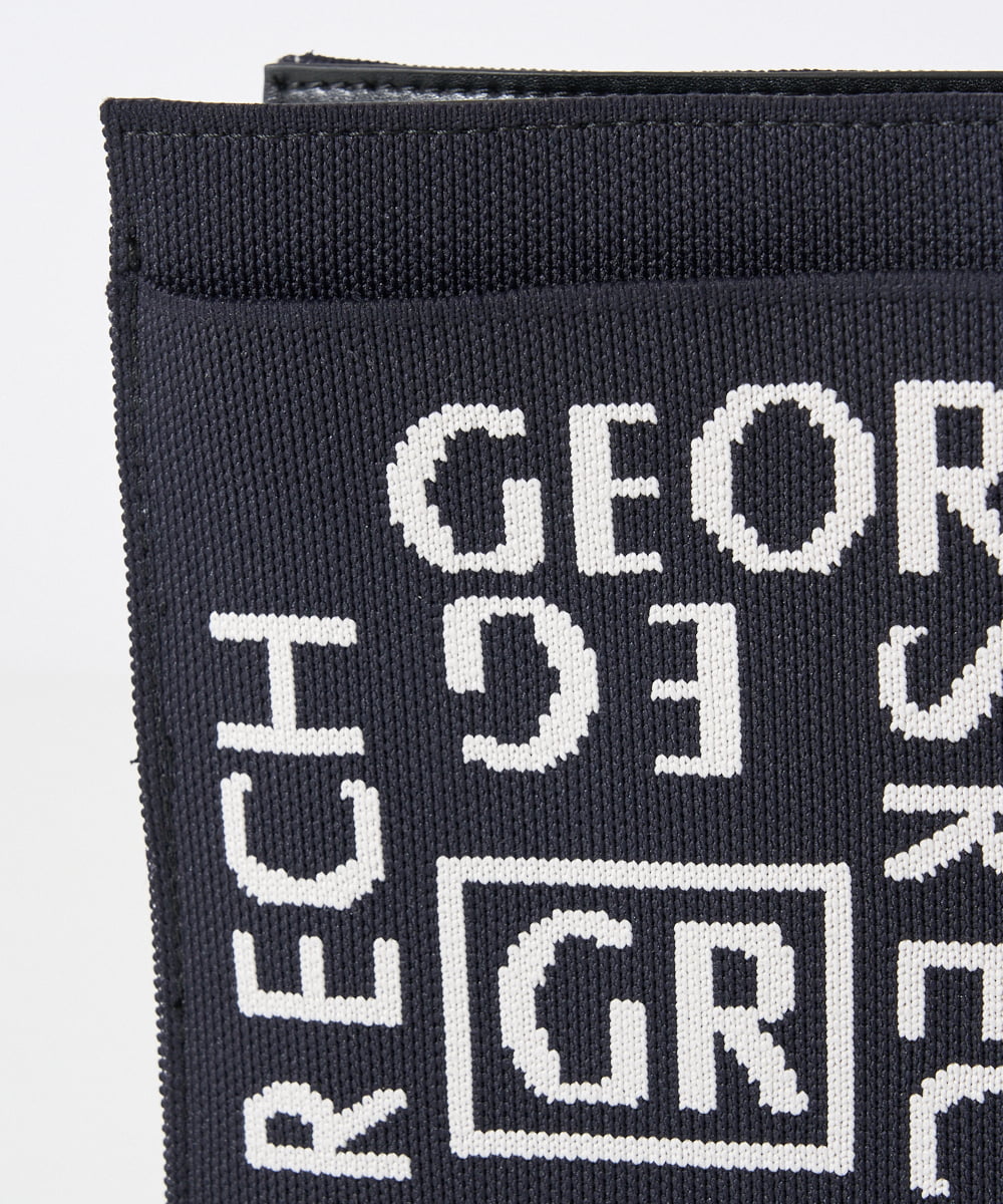 PF5AD02130 GEORGES RECH(小さいサイズ)(メゾン ドゥ サンク) ロゴニットミニショルダーバッグ ブラック系