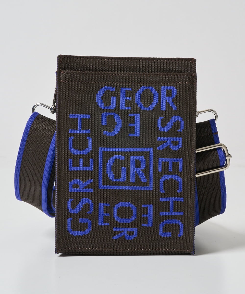 PF5AD02130 GEORGES RECH(小さいサイズ)(メゾン ドゥ サンク) ロゴニットミニショルダーバッグ ブラック系