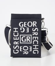 PF5AD02130 GEORGES RECH(小さいサイズ)(メゾン ドゥ サンク) ロゴニットミニショルダーバッグ ブラック系