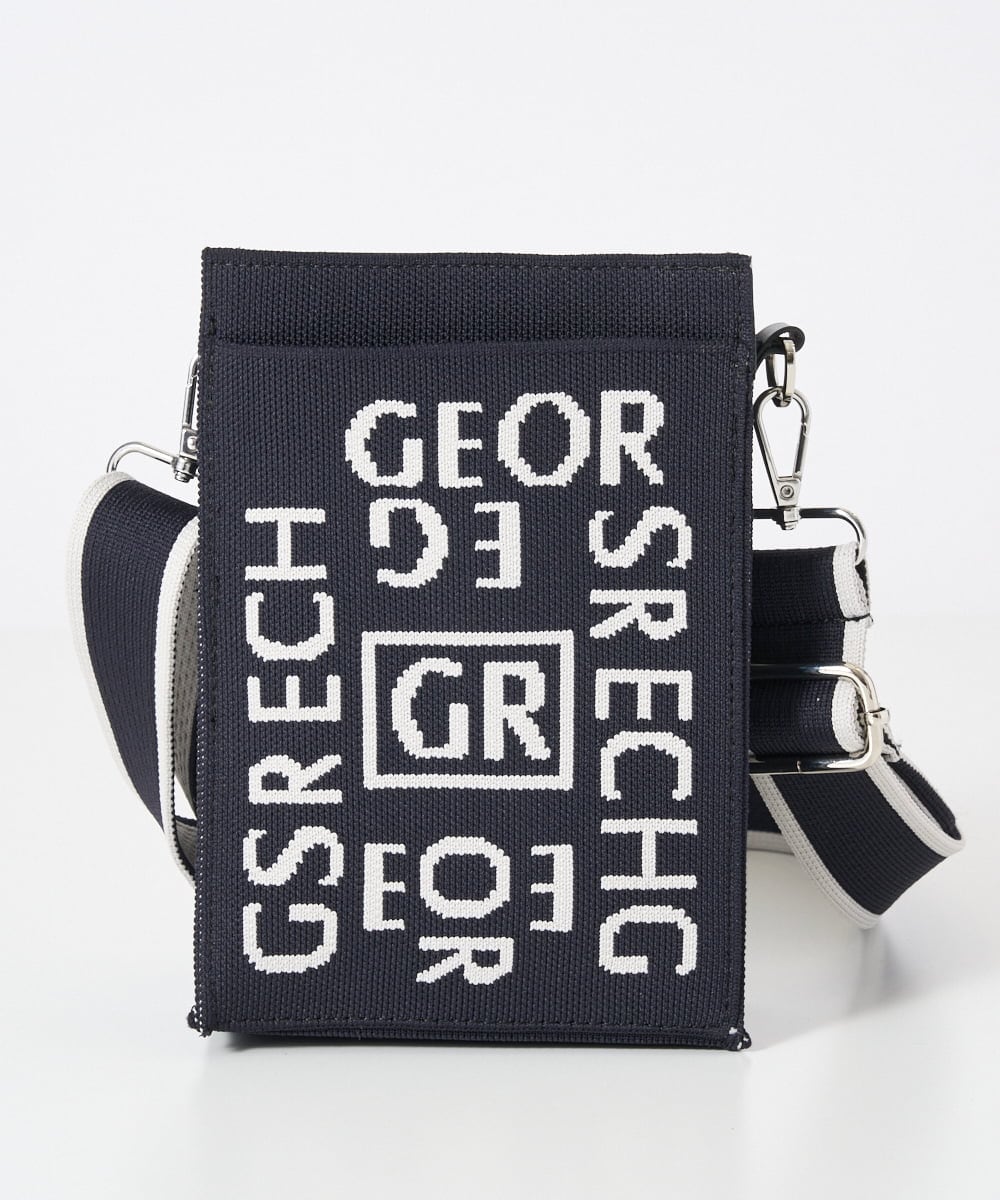 PF5AD02130 GEORGES RECH(小さいサイズ)(メゾン ドゥ サンク) ロゴニットミニショルダーバッグ ブラック系