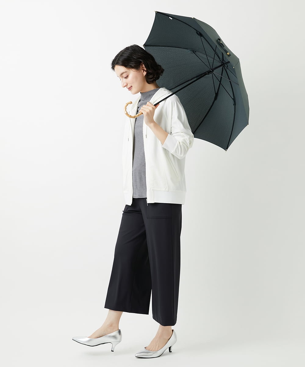 PFYGD30100 GEORGES RECH(小さいサイズ)(メゾン ドゥ サンク) [防水/撥水/晴雨兼用]バンブーロゴ刺繍日傘 カーキ