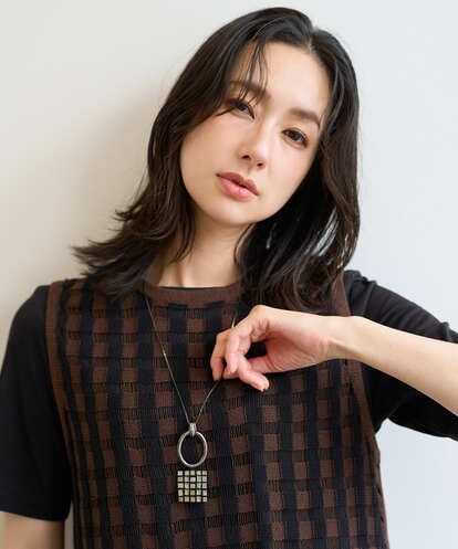 PG2JE02130 GEORGES RECH  [日本製]モザイクシェルリバーシブルネックレス
