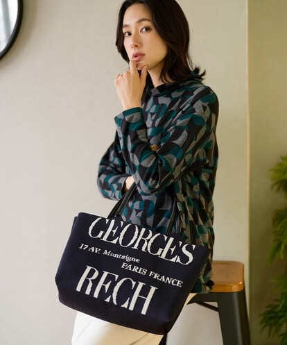 PG5AD01150 GEORGES RECH ロゴニットトートバッグ