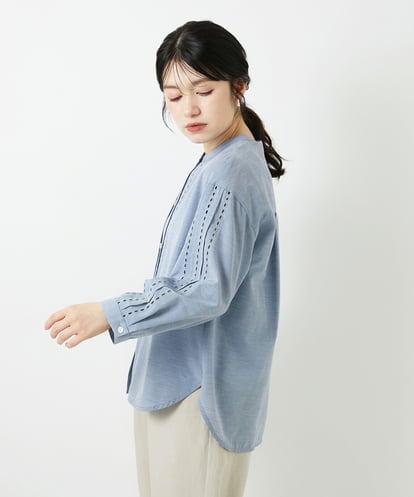 PHBGD22290 GEORGES RECH(小さいサイズ) アイレット刺繡8分袖ブラウス