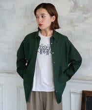 PHBJE24290 GEORGES RECH(小さいサイズ)(メゾン ドゥ サンク) フィブリルブロードシャツ グリーン