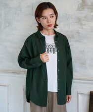 PHBJE24290 GEORGES RECH(小さいサイズ)(メゾン ドゥ サンク) フィブリルブロードシャツ グリーン