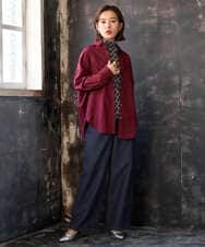 PHBJE24290 GEORGES RECH(小さいサイズ)(メゾン ドゥ サンク) フィブリルブロードシャツ グリーン