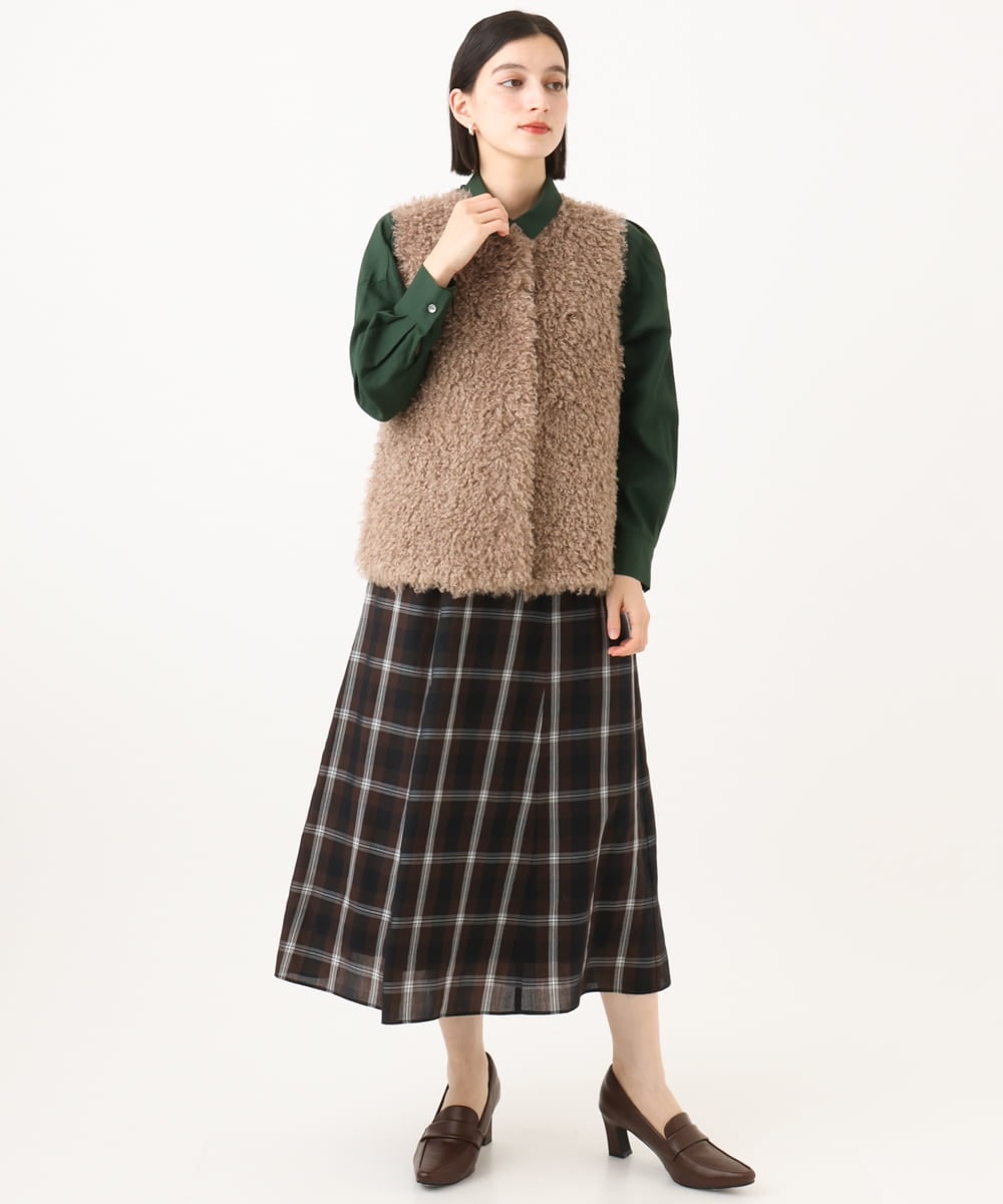 PHBJE24290 GEORGES RECH(小さいサイズ)(メゾン ドゥ サンク) フィブリルブロードシャツ グリーン
