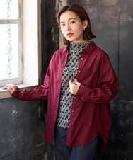 PHBJE24290 GEORGES RECH(小さいサイズ)(メゾン ドゥ サンク) フィブリルブロードシャツ パープル